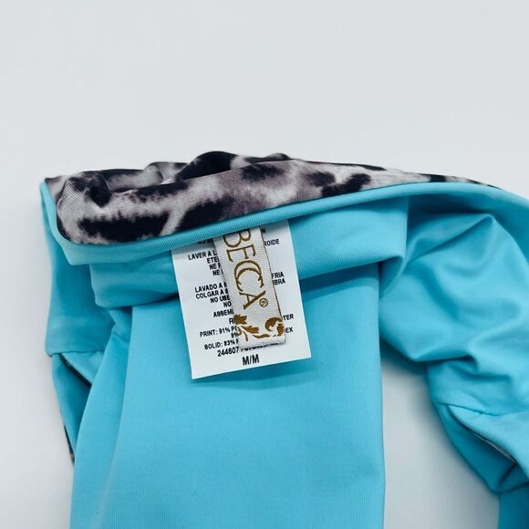 Becca by Rebecca Virtue Women's Stella Animal Print High Waist Bikini Bottom - Picture 5 of 7